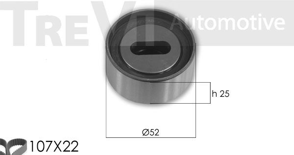 TREVI AUTOMOTIVE paskirstymo diržo komplektas KD1308